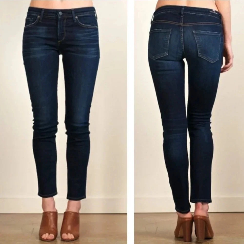 Citizens of Humanity Arielle Mid Rise Skinny Jeans Women’s Size 26 Raw Hem
